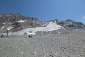 Glacier de la Chiaupe op 3300 meter hoogte
