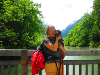 Met de hond op de foto bij de Klammsee