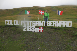 Met de hond op de Col du Petit-Saint-Bernard