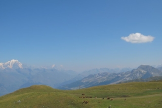 Uitzicht in de Alpen