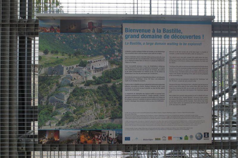 Plattegrond van de Bastille in Grenoble