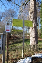 Veluwezoom-Posbank Wegwijzer in natuurgebied Veluwezoom-Posbank