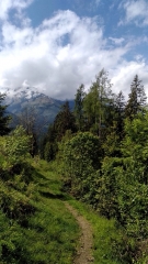 Smalle paadjes in de Oostenrijkse Alpen Steile paadjes in de Oostenrijkse Alpen
